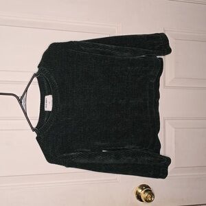 Dark green chenille sweater